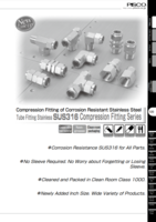 PISCO SUS304 COMPRESSION FITTING CATALOG SUS316 SERIES: COMPRESSION FITTING OF CORROSION RESISTANT STAINLESS STEEL